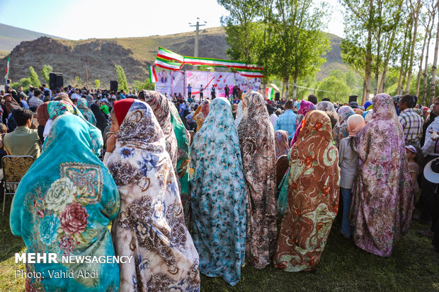 Damask rose festival in NW Iran