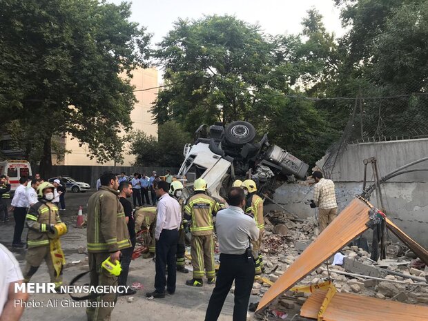 Cement truck crashes into Russian embassy wall in Tehran