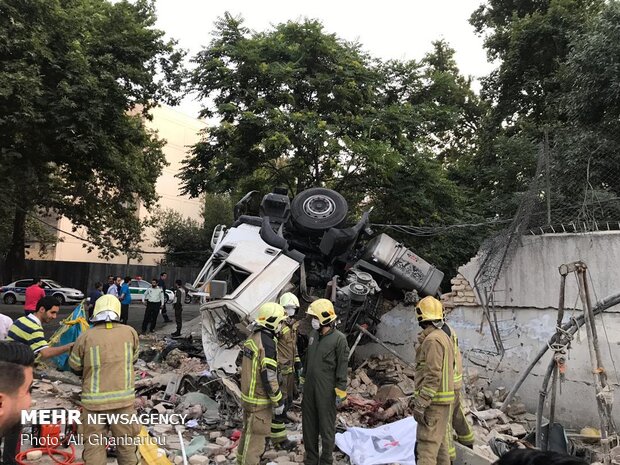 Cement truck crashes into Russian embassy wall in Tehran