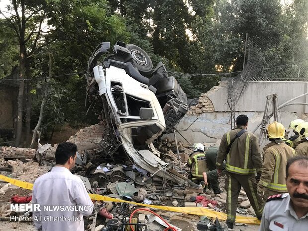 Cement truck crashes into Russian embassy wall in Tehran