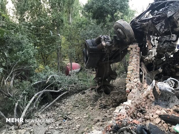 Cement truck crashes into Russian embassy wall in Tehran