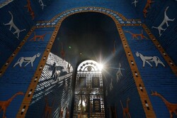 A replica of the Ishtar Gate, which was one of the original Seven Wonders of the World