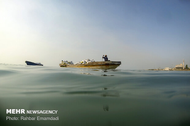 Swimming in Persian Gulf to escape summer heat