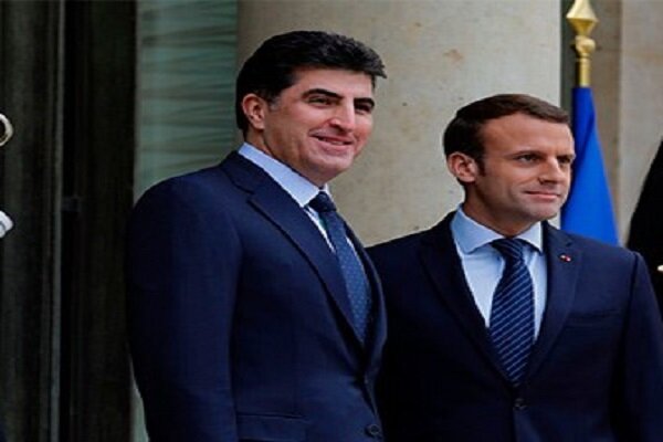 دیداری نێچیرڤان بارزانی و ئیمانوێل ماکرۆن لە پاریس
