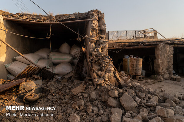 Earthquake damages in Golgir village, SW Iran