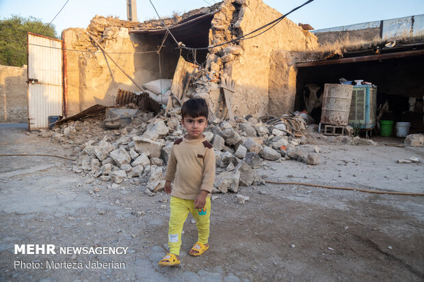 Earthquake damages in Golgir village, SW Iran