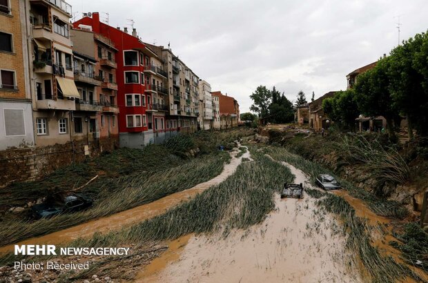 سیل در شمال اسپانیا‎