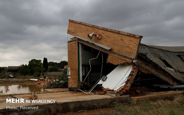 سیل در شمال اسپانیا‎