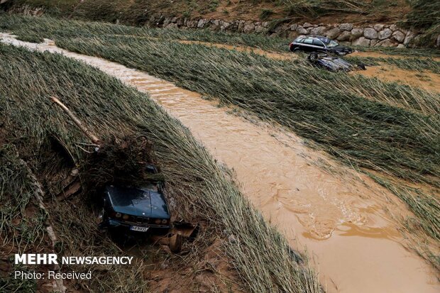 سیل در شمال اسپانیا‎