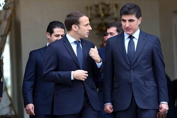 بارزانی رئیس جمهور فرانسه را به کردستان عراق دعوت کرد