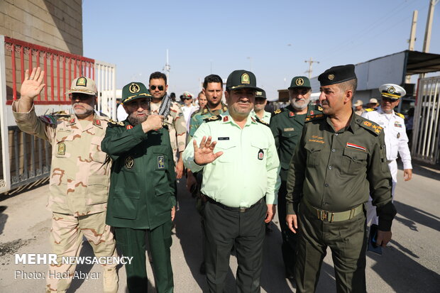 ورود پیکر مطهر ۴۴ شهید دفاع مقدس از مرز شلمچه