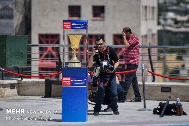 Displaying Basketball World Cup at Tehran's Milad Tower