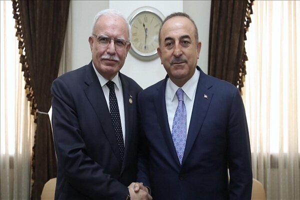 وزرای خارجه ترکیه و تشکیلات خودگردان فلسطین دیدار کردند