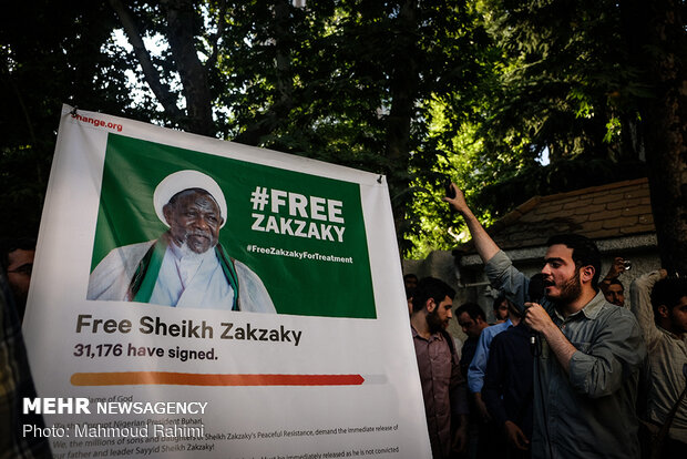 Rallies in front of Nigerian embassy in support of Sheikh Zakzaky