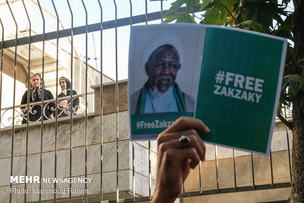 Rallies in front of Nigerian embassy in support of Sheikh Zakzaky