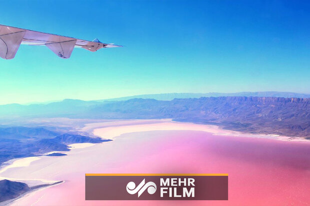 VIDEO: Flamingos fly over Pink Lake in southern Iran