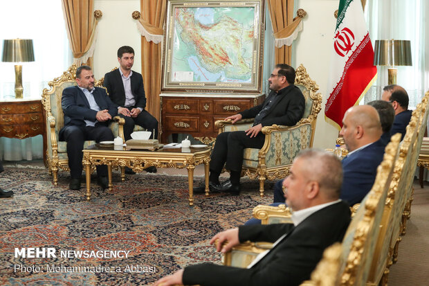 دیدار هیات حماس با دبیر شورای عالی امنیت ملی ایران