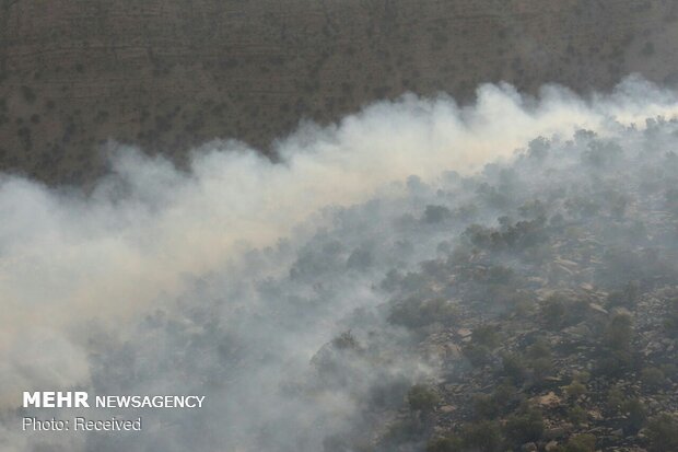 Army copters rescue people trapped in oak forest fires in Fars province