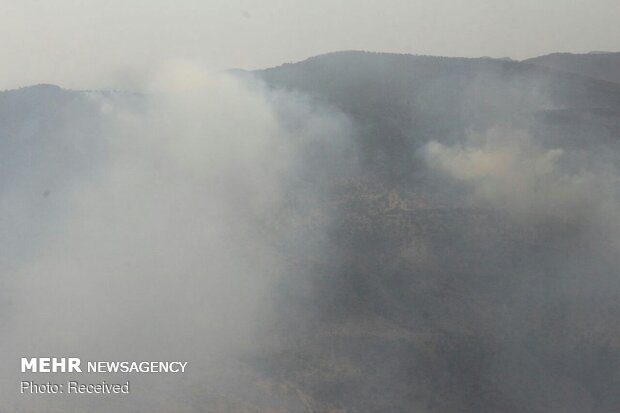 Army copters rescue people trapped in oak forest fires in Fars province