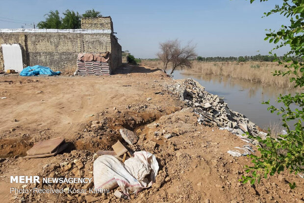 وضعیت حمیدیه سفلی چهار ماه پس از سیلاب