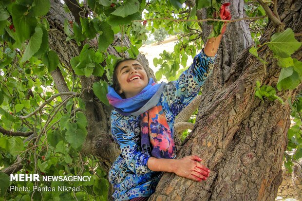 العطلة الصيفية لدى اطفال القرى بإيران