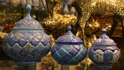 A file photo shows Iranian handicrafts