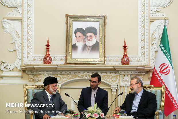 Parl. speaker Larijani, FM bin Alawi meeting in Tehran 