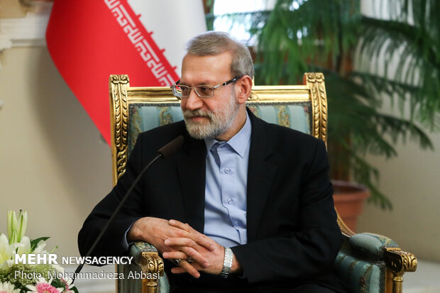 Parl. speaker Larijani, FM bin Alawi meeting in Tehran 