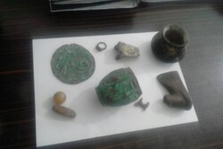 Antiquities recovered from illegal diggers in western Iran