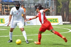 Iran football 5-a-side beats Uzbekistan