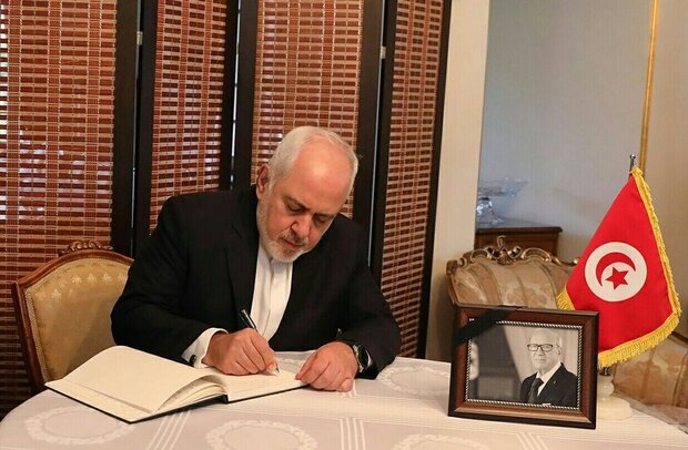 Iran’s FM pays tribute to late Tunisian president