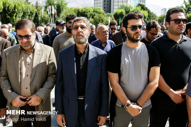 مراسم تشییع و وداع با پیکر حسین آهی