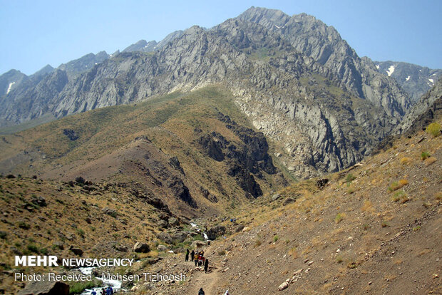 Azna snowy tunnel in Lorestan province