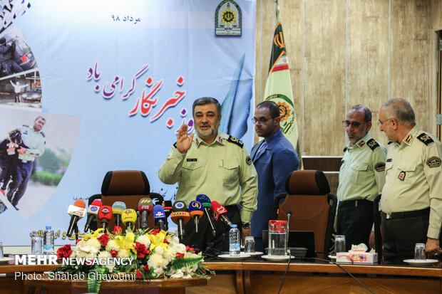 مراسم روز خبرنگار در مرکز فرماندهی نیروی انتظامی