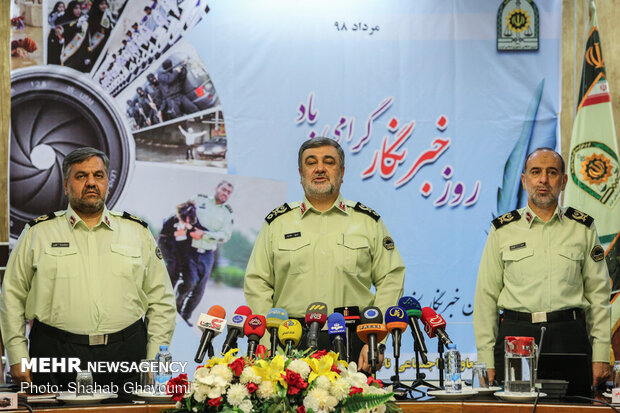 مراسم روز خبرنگار در مرکز فرماندهی نیروی انتظامی