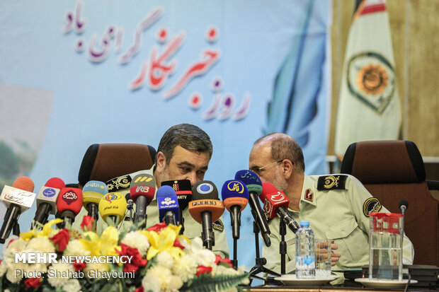 مراسم روز خبرنگار در مرکز فرماندهی نیروی انتظامی