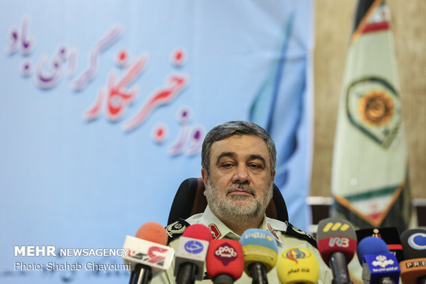 مراسم روز خبرنگار در مرکز فرماندهی نیروی انتظامی