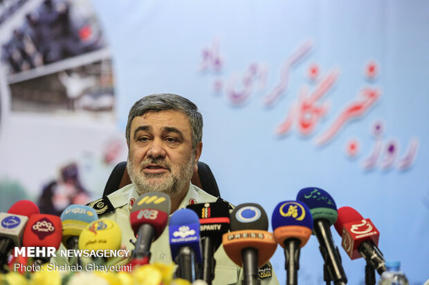 مراسم روز خبرنگار در مرکز فرماندهی نیروی انتظامی