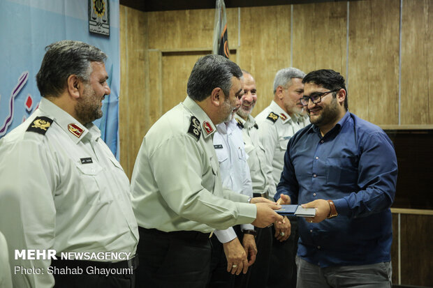 مراسم روز خبرنگار در مرکز فرماندهی نیروی انتظامی