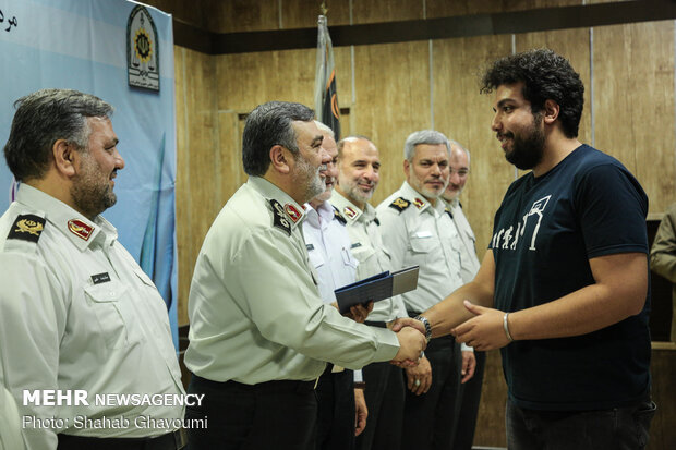 مراسم روز خبرنگار در مرکز فرماندهی نیروی انتظامی