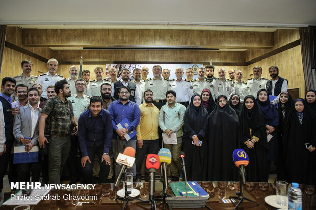 مراسم روز خبرنگار در مرکز فرماندهی نیروی انتظامی