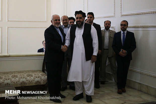 Iranian FM Zarif meets with Afghan Senate chairman