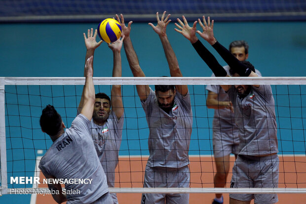 Iran volleyball’s final training session before departing for Russia