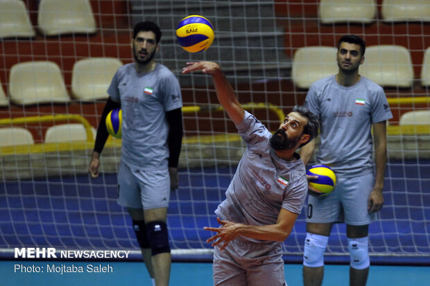 Iran volleyball’s final training session before departing for Russia