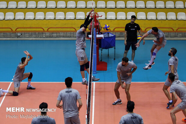 Iran volleyball’s final training session before departing for Russia