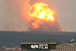 فیلمی دیگر از انفجار زاغه مهمات در روسیه