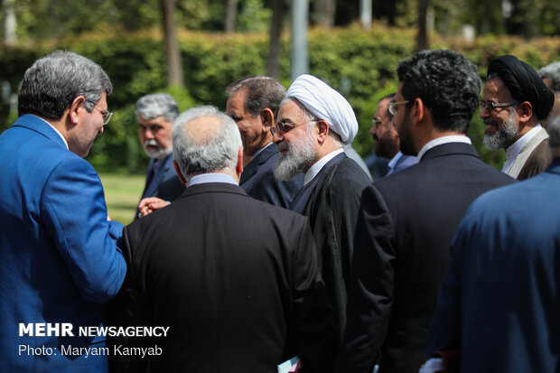 حضور الرئيس حسن روحاني في جمع للصحفيين 