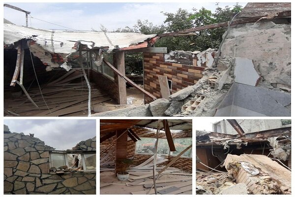 یک رستوران در جاده «حیدره» شهر همدان تخریب شد