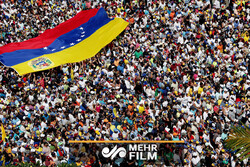 ونزوئلا میں امریکی پابندیوں کے خلاف عوامی مظاہرہ