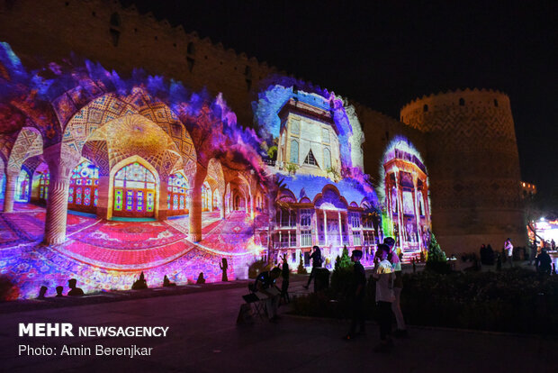 Picturesque 3D illumination at Karim Khan Citadel 